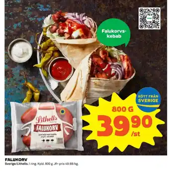 Coop Lithells falukorv erbjuda