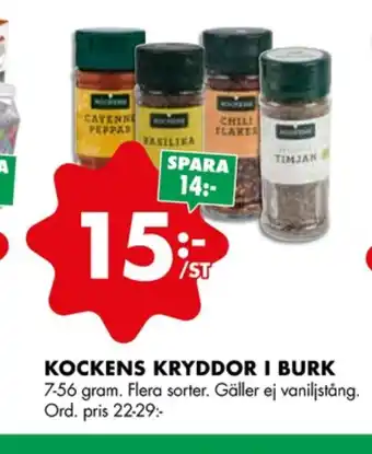 ÖoB Kockens kryddor erbjuda