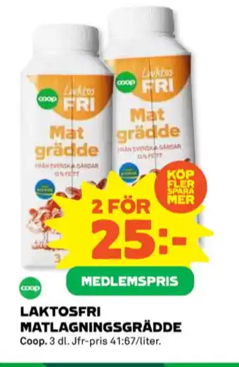 Coop Coop matlagningsgrädde erbjuda