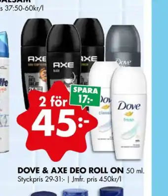ÖoB Axe deodorant roll-on erbjuda