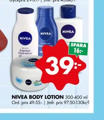 ÖoB Nivea bodylotion erbjuda