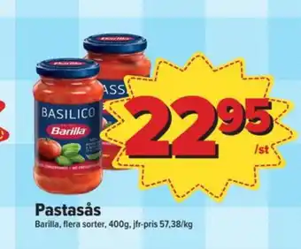 Östenssons Barilla pastasås basilico erbjuda