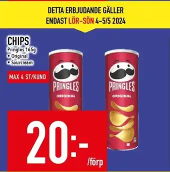 Matdax Pringles chips erbjuda