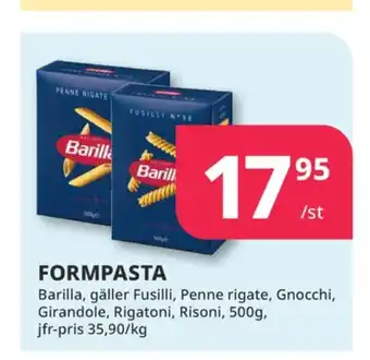 Tempo Barilla pasta sorterad erbjuda