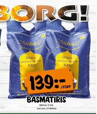 Bazaar Food market BASMATIRIS erbjuda