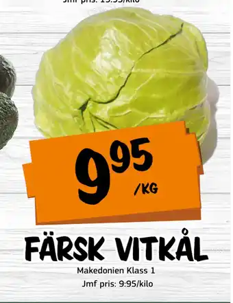 Bazaar Food market FÄRSK VITKÅL erbjuda