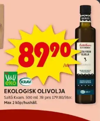 ICA Kvantum EKOLOGISK OLIVOLJA erbjuda