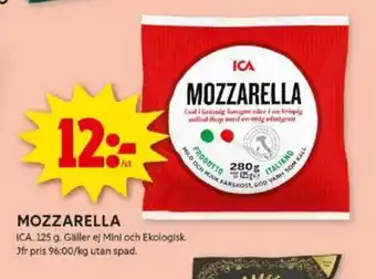 ICA Kvantum MOZZARELLA erbjuda