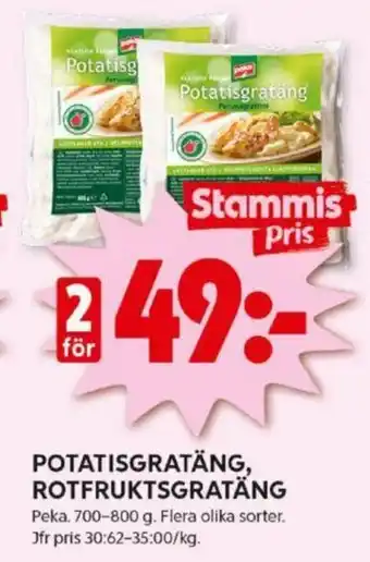 ICA Kvantum POTATISGRATÄNG, ROTFRUKTSGRATÄNG erbjuda