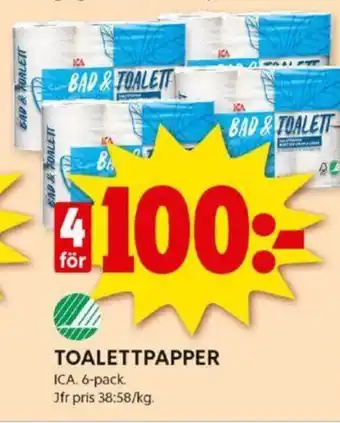 ICA Kvantum TOALETTPAPPER erbjuda