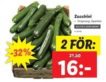 Lidl Zucchini erbjuda