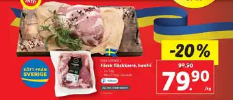 Lidl Färsk fläskkarré, benfri erbjuda