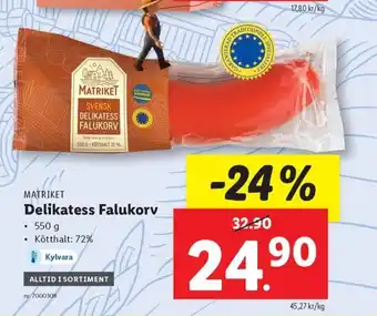 Lidl Delikatess Falukorv erbjuda