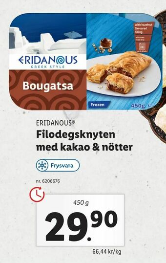 Lidl Filodegsknyten med kakao & nötter erbjuda