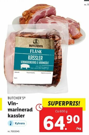 Lidl Vinmarinerad kassler erbjuda