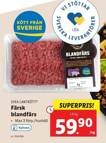 Lidl Färsk blandfärs erbjuda