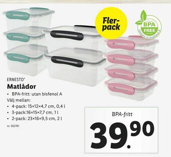 Lidl Matlådor erbjuda