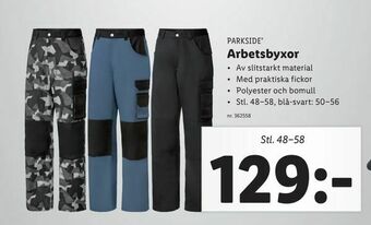 Lidl Arbetsbyxor erbjuda