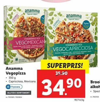 Lidl Anamma Vegopizza erbjuda