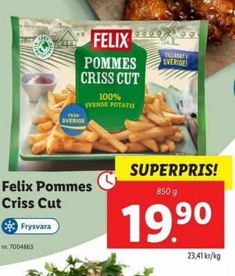 Lidl Felix Pommes Criss Cut erbjuda