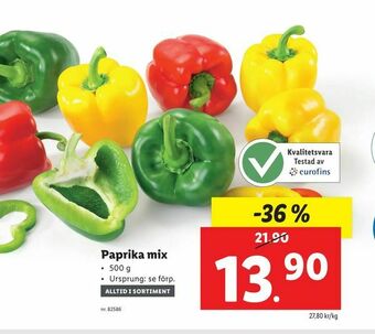 Lidl Paprika mix erbjuda