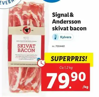 Lidl Signal & Andersson skivat bacon erbjuda