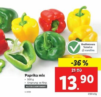 Lidl Paprika mix erbjuda
