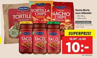 Lidl Santa Maria taco tillbehör erbjuda