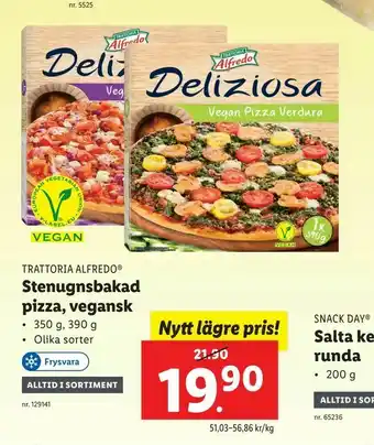 Lidl Stenugnsbakad pizza, vegansk erbjuda