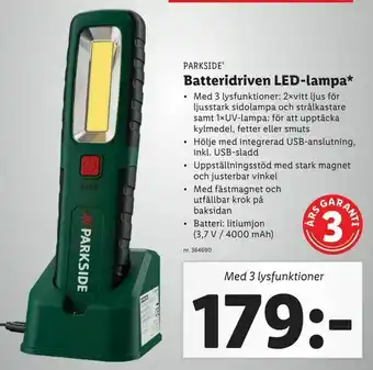 Lidl Batteridriven LED-lampa erbjuda