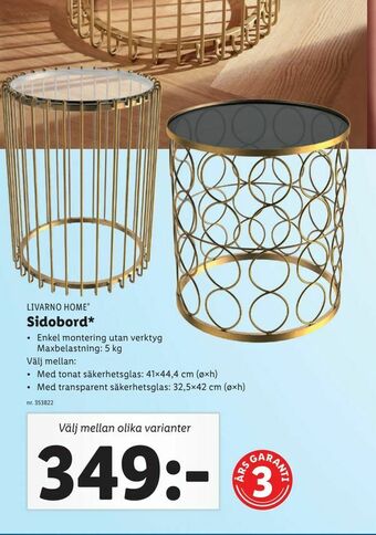 Lidl Sidobord erbjuda