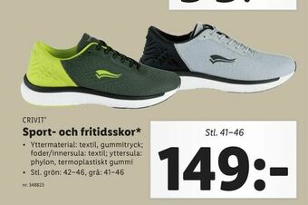 Lidl Sport- och fritidsskor erbjuda