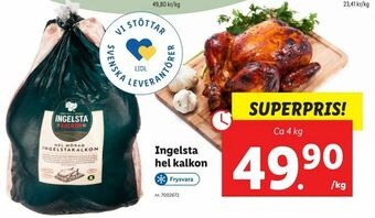 Lidl Ingelsta hel kalkon erbjuda