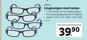 Läsglasögon med lampa