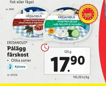 Lidl Pålägg färskost erbjuda