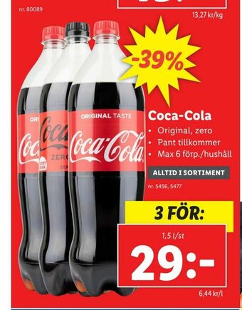 Lidl Coca-Cola erbjuda