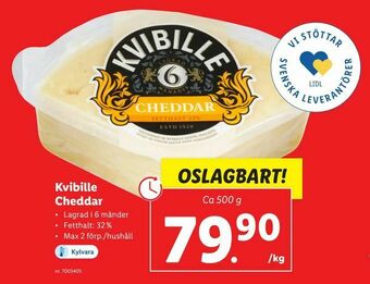 Lidl Kvibille Cheddar erbjuda