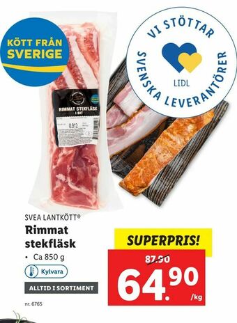 Lidl Rimmat stekfläsk erbjuda