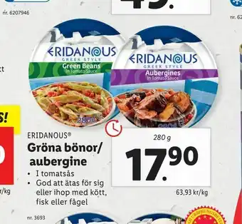 Lidl Gröna bönor/ aubergine erbjuda