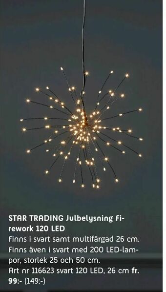 Elon STAR TRADING Julbelysning Fi rework 120 LED erbjuda