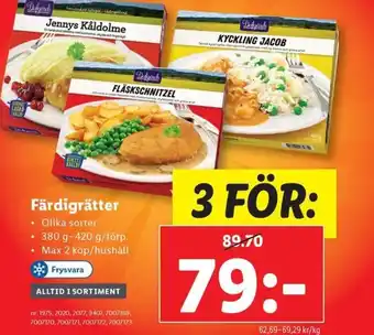 Lidl Färdigrätter erbjuda