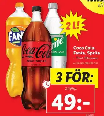 Lidl Coca Cola, Fanta, Sprite erbjuda