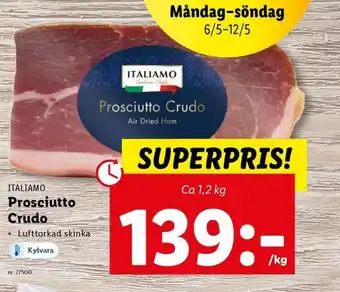 Lidl ITALIAMO Prosciutto Crudo erbjuda