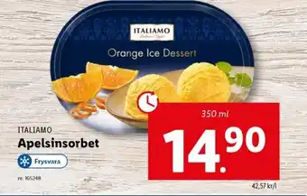Lidl ITALIAMO Apelsinsorbet erbjuda
