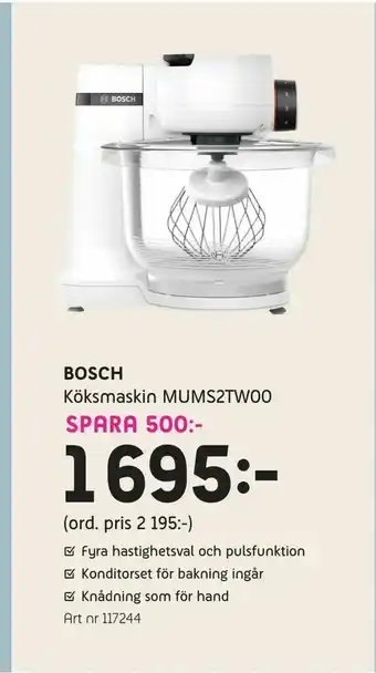 Elon Bosch Köksmaskin MUMS2TW00 erbjuda