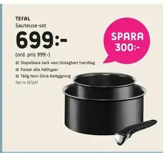 Elon Tefal Sauteuse-set erbjuda