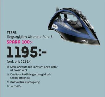 Tefal Ångstrykjärn Ultimate Pure B