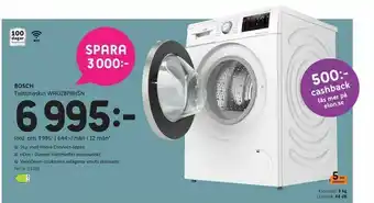 Elon Bosch Tvättmaskin WAU28PBHSN erbjuda