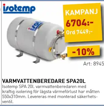 SeaSea VARMVATTENBEREDARE SPA20L erbjuda