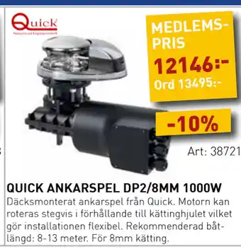 QUICK ANKARSPEL DP2/8MM 1000W